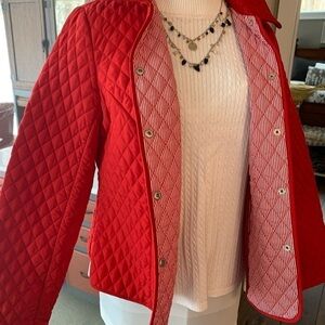 Red Briggs New York quilted light weight jacket